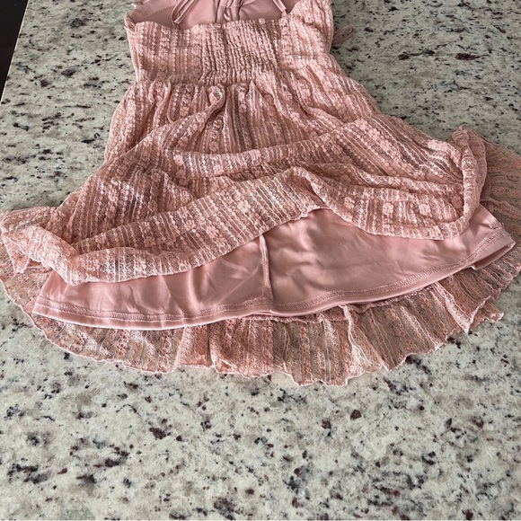 Rue21 Mauve Pink Lace Dress Size XXS Women’s Juniors 12-16 Adjustable Mini - Picture 5 of 7